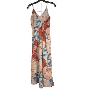 loft beach mosaic poplin ruffle strap maxi pocket dress Poplin Maxi Dress